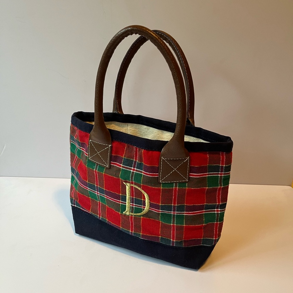Scotch Plaid Monogrammed Tote